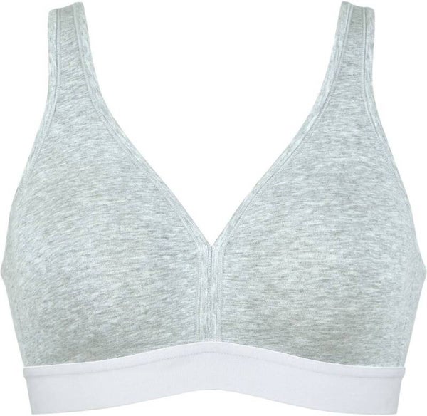 Naturana katoenen soft/sport  BH maat 95B grijs melee