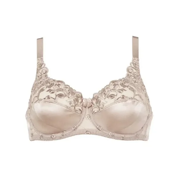Naturana glimmende beugel BH met kant maat 90C beige