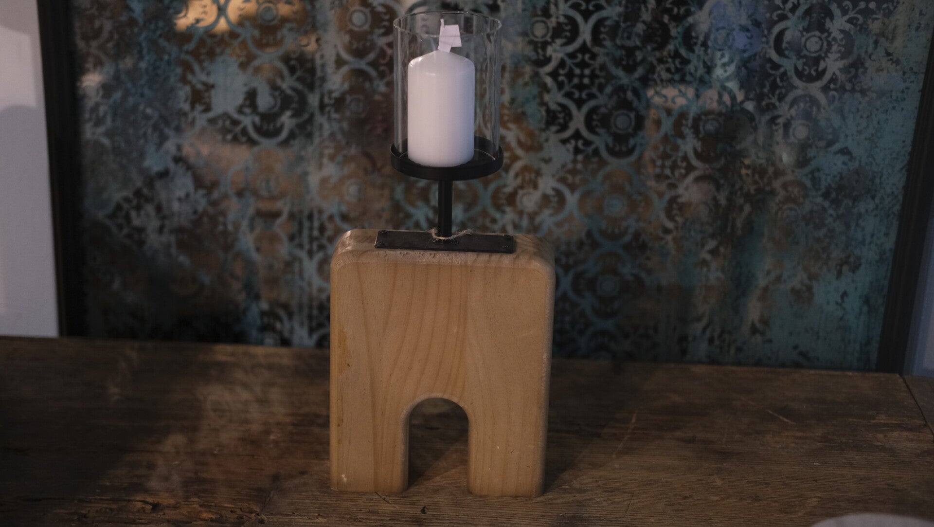 Świecznik drewniany