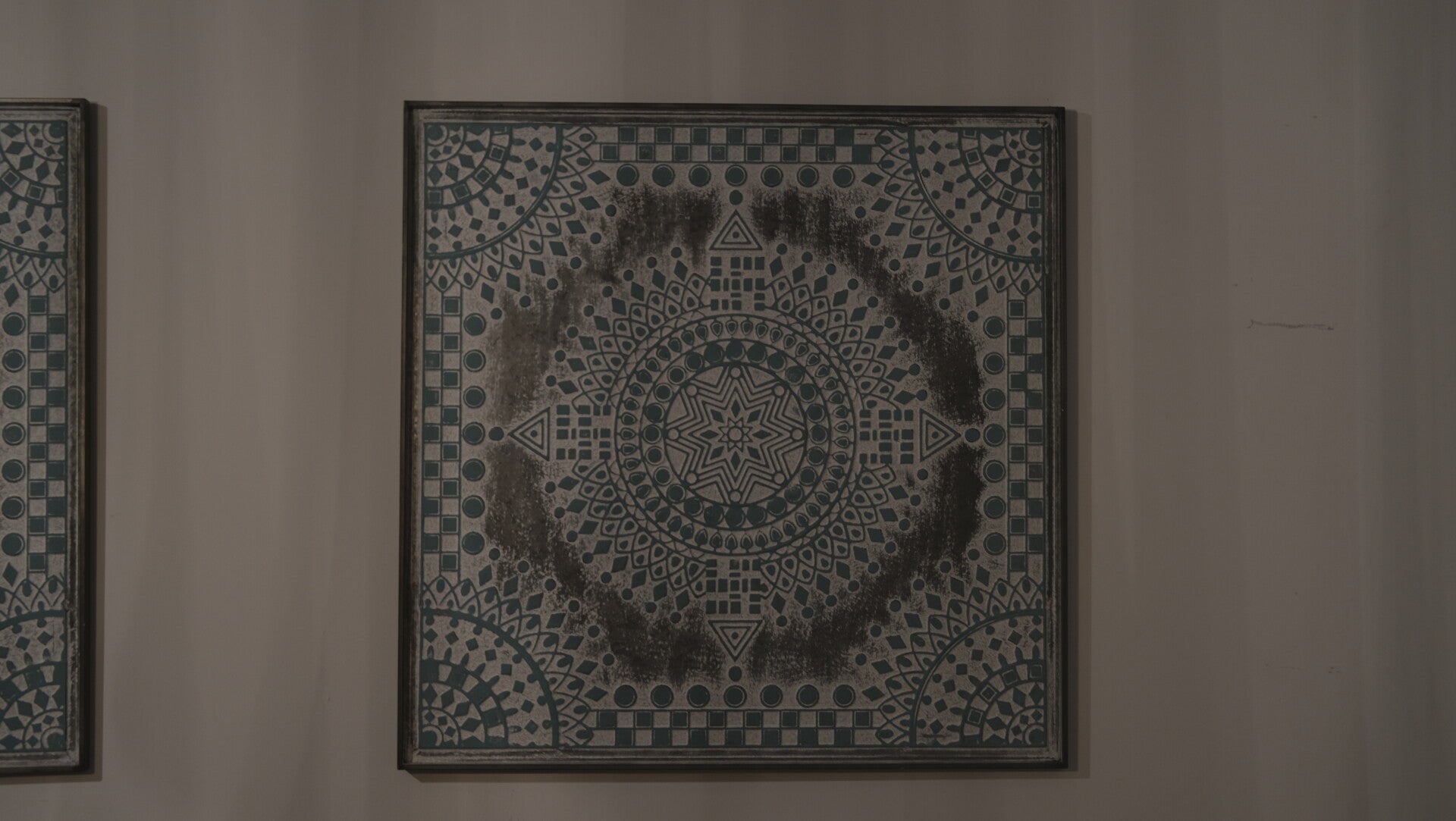 Dekor ścienny Belldeco, metal 91,5x3x91,5