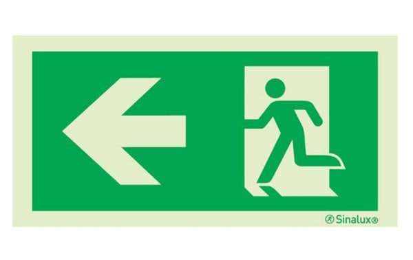 Pictogramme Sortie Secours Flèche Gauche
