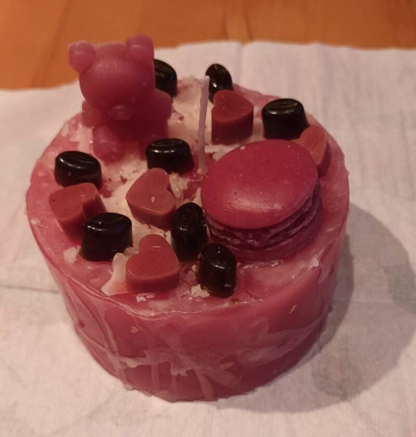 Kerzen in Kuchenform