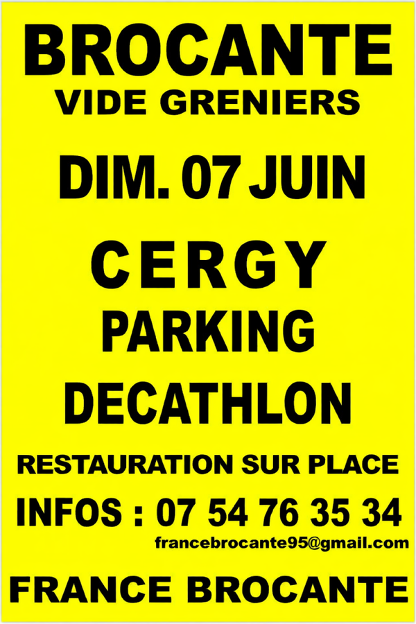 BROCANTE DE CERGY  - Parking  DECATHLON - 07/06/2026