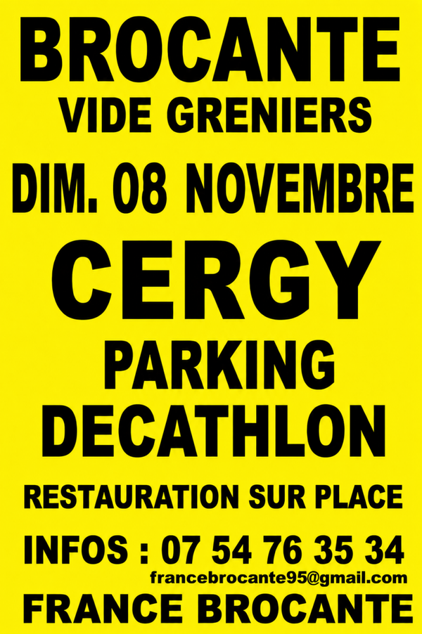 BROCANTE DE CERGY  - Parking  DECATHLON - 08/11/2026