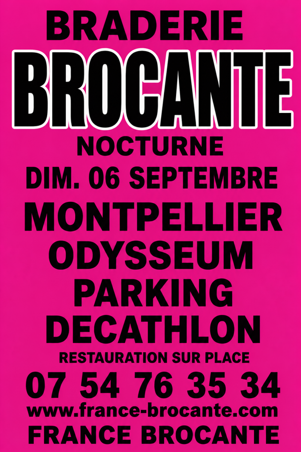 BROCANTE Nocturne  - Parking  DECATHLON Odysseum - 06/09/2026