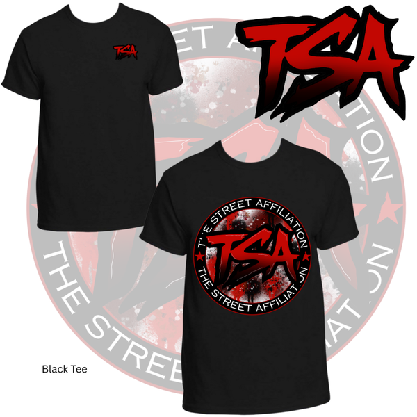 Black & Red Logo Tee