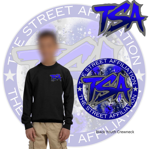 Blue & Grey Logo Youth Crewneck