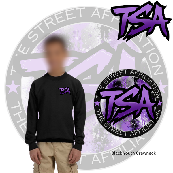 Purple Logo Youth Crewneck