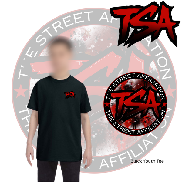 Black & Red Logo Youth Tee