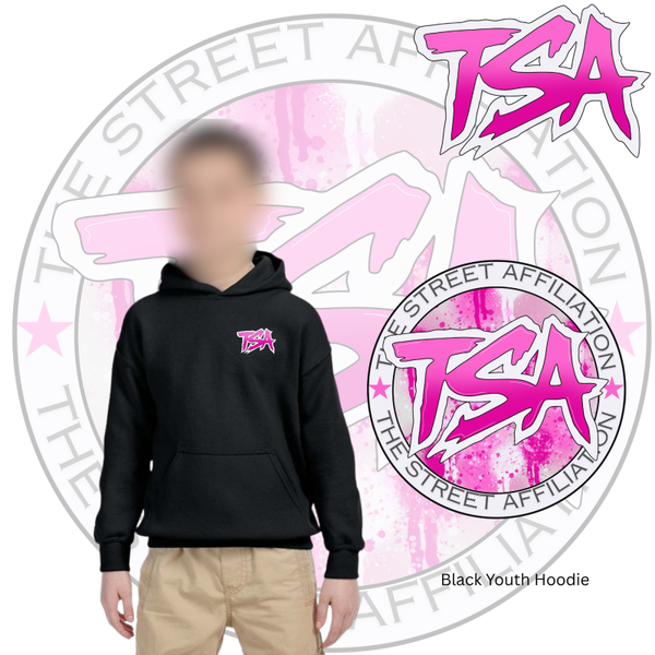 Pink Logo Youth Hoodie