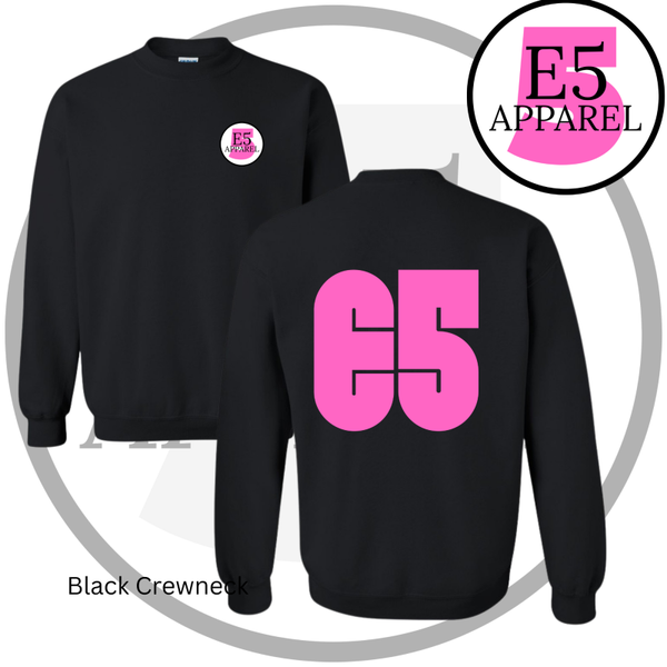 E5 Pink Logo Crewneck