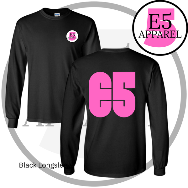E5 Pink Logo Longsleeve