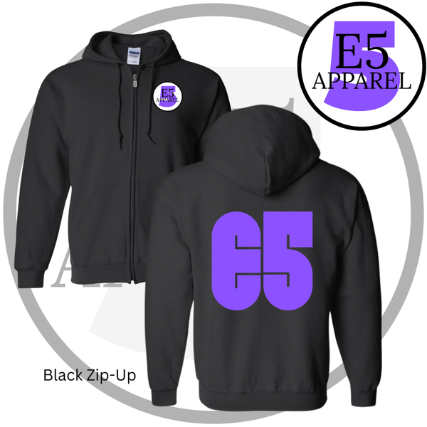 E5 Purple Logo Zip-Up