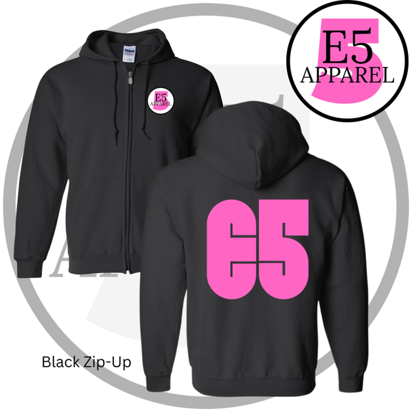 E5 Pink Logo Zip-Up
