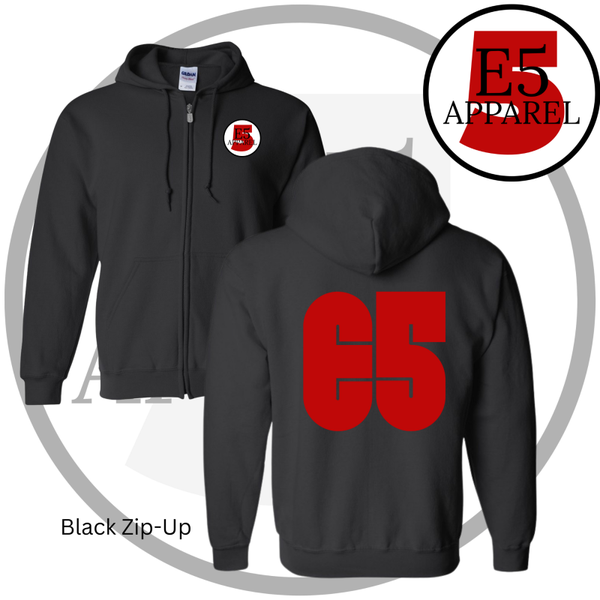 E5 Red Logo Zip-Up