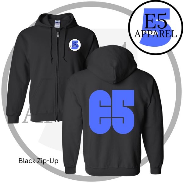 E5 Blue Logo Zip-Up