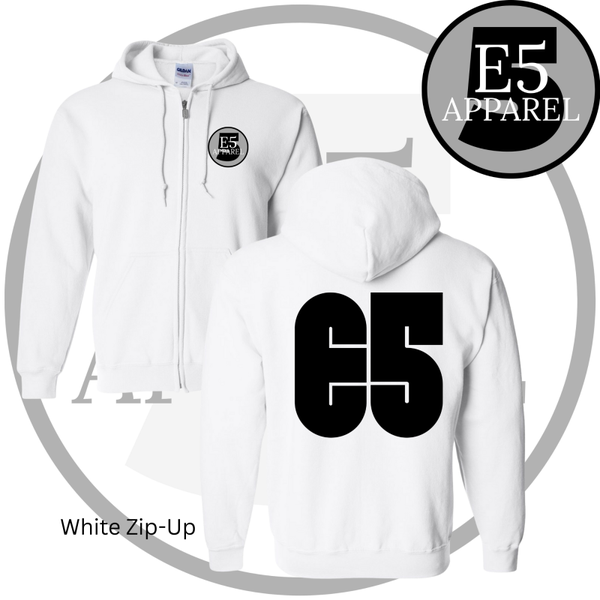 E5 Black Logo Zip-Up