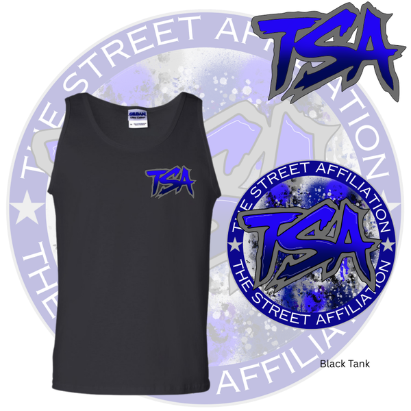 Blue & Grey Logo Tank