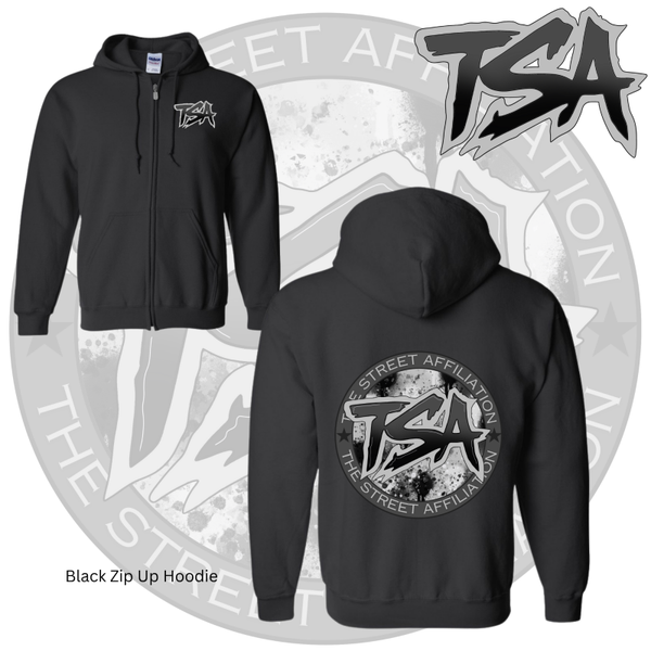 Grey Logo Zip Up Hoodie