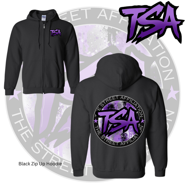 Purple Logo Zip Up Hoodie