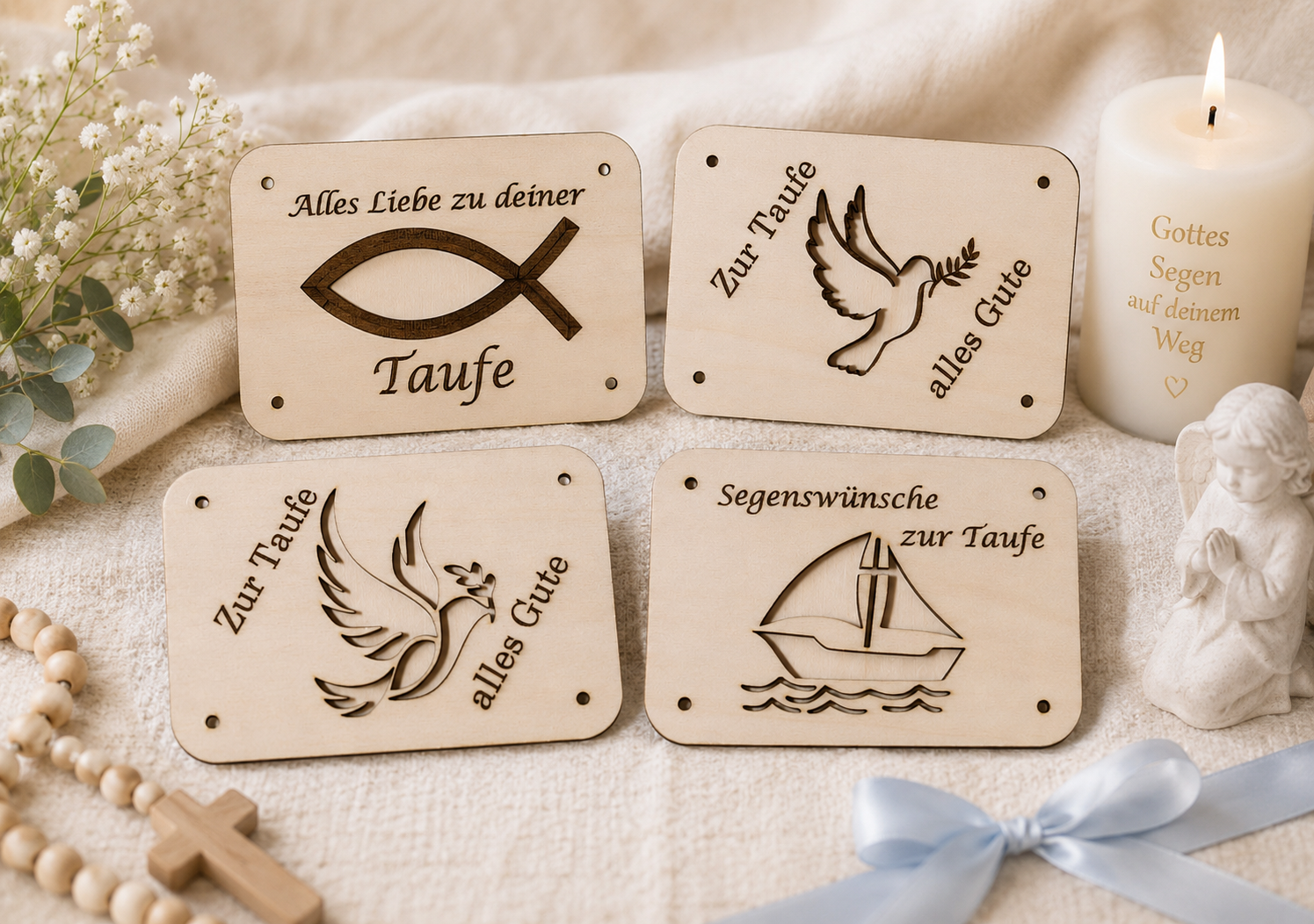 Holzkarte als Geldgeschenk für Taufe, Geburtstag, Hochzeit oder einfach so