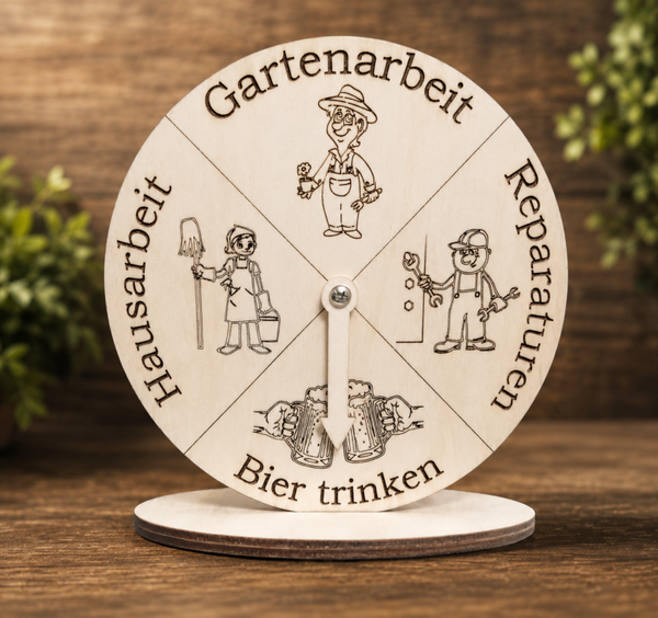 Bier Uhr Wein Uhr Whisky Uhr lustiges Geschenk für Männer und Frauen aus Holz Durchmesser 20 cm