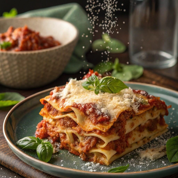 Klassisk lasagne med kjøtt og béchamelsaus