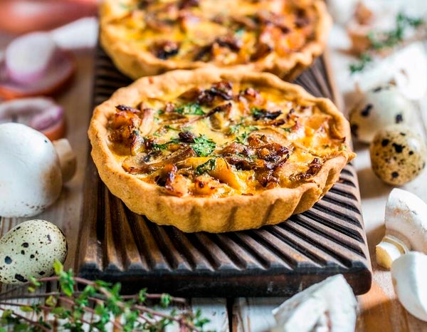 Quiche med kylling, sopp og ost 🥧