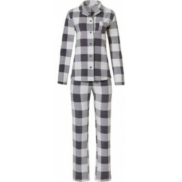 pastunette  warme pyjama grijs blok wit no 473