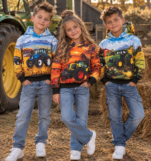 Hoodie met full print trekker