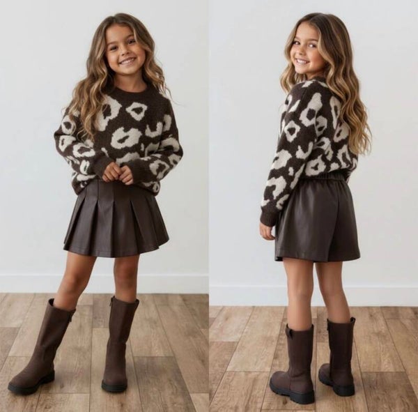 Skort donker bruin