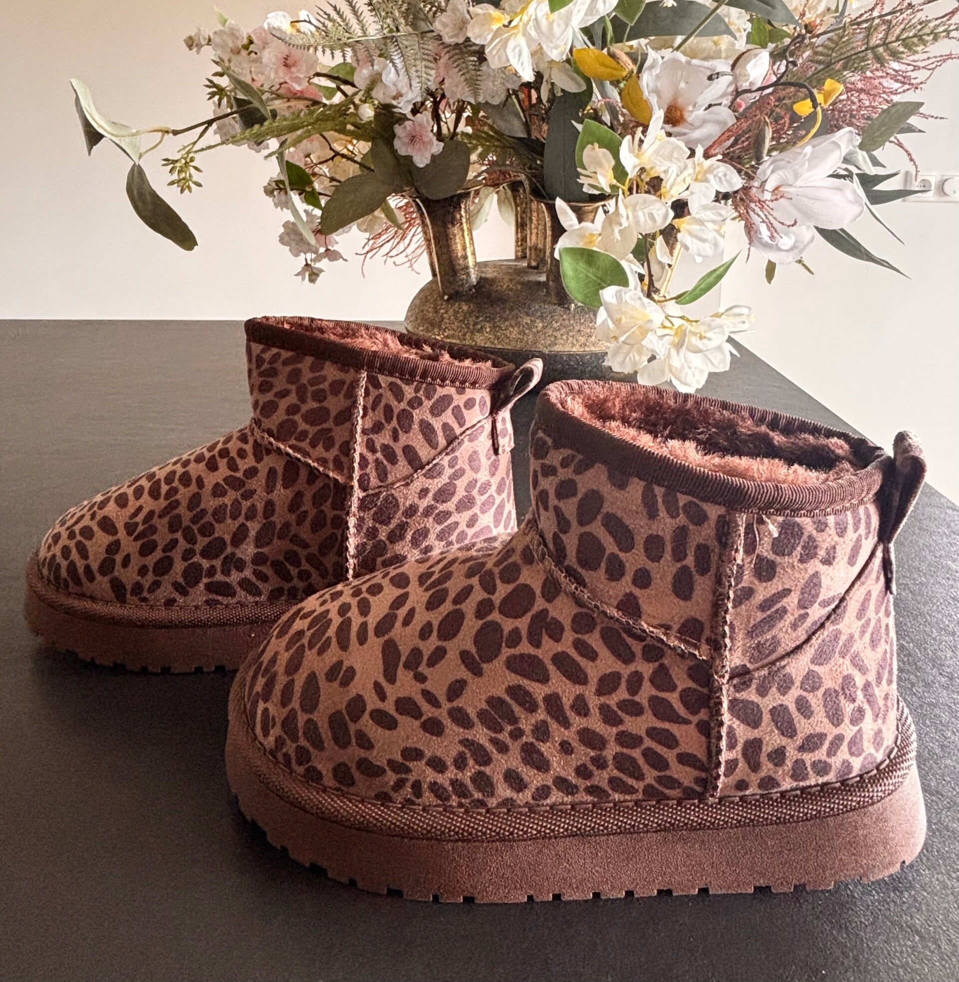 UGG look panter print gevoerd