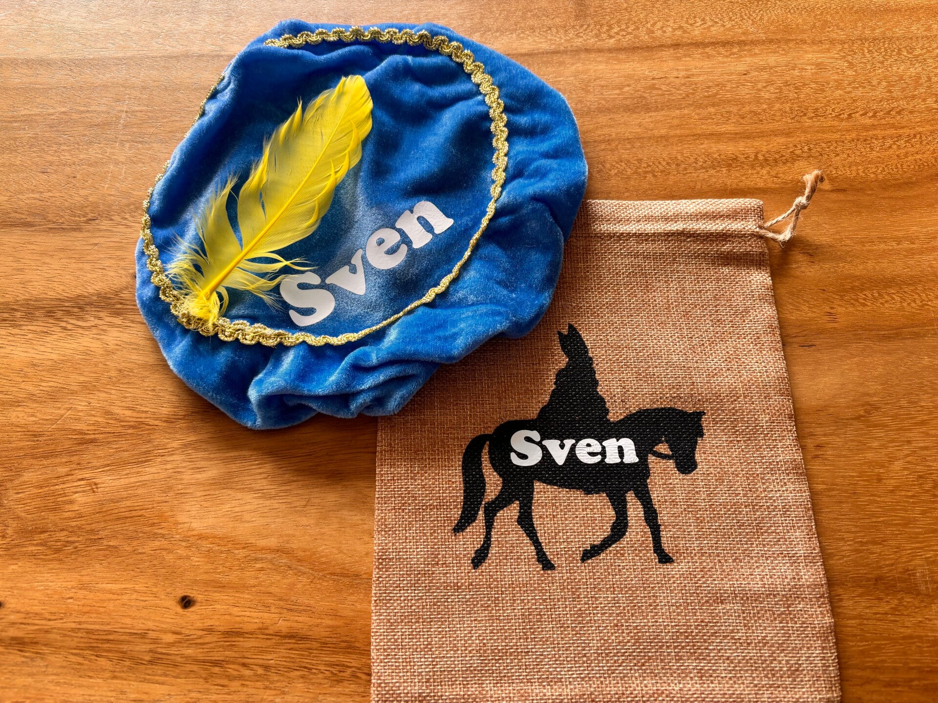 Pieten muts en pepernoten zak met eigen naam
