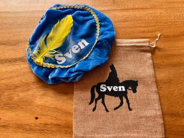Pieten muts en pepernoten zak met eigen naam