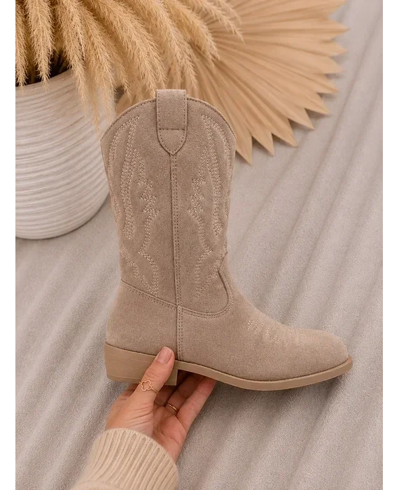 Cowboylaarzen beige