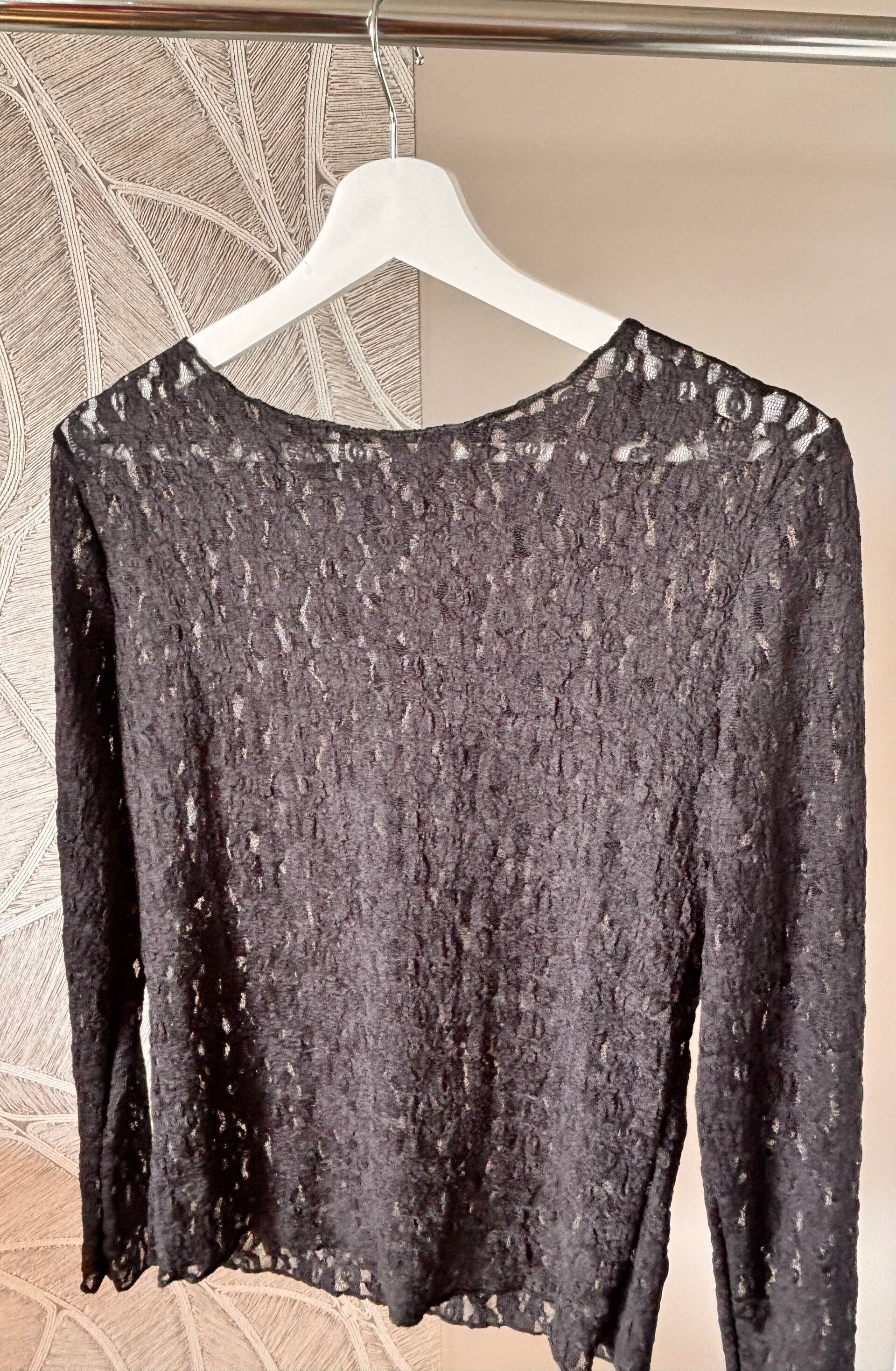 Lace top zwart kant one size