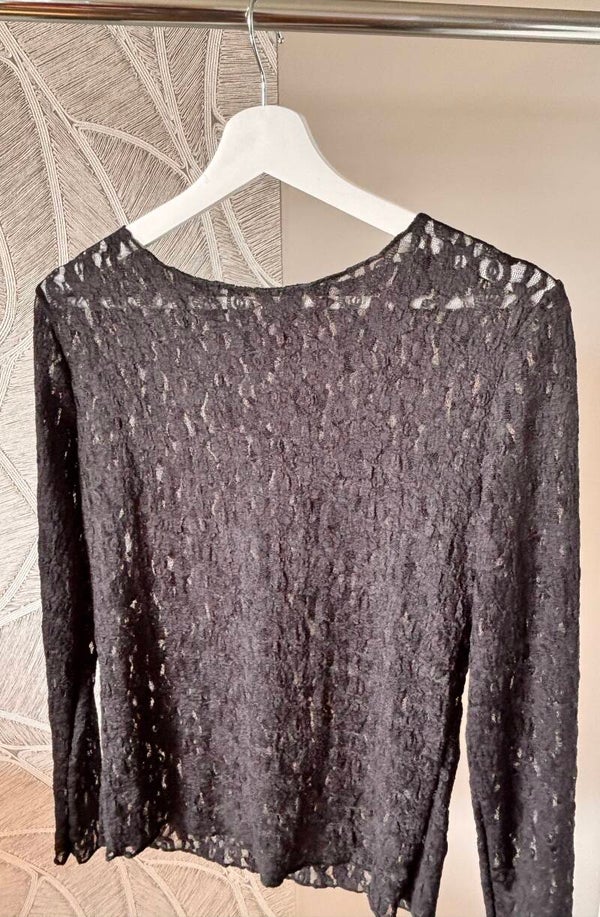 Lace top zwart kant one size