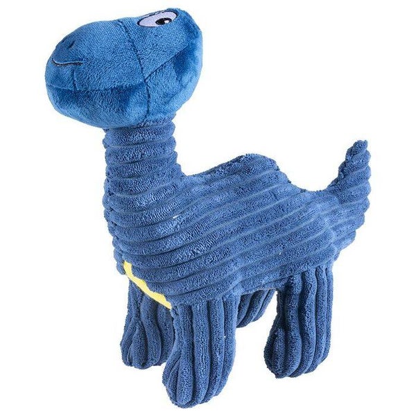 Pluche Dino Brontosaurus Corderoy - Blauw - 25 x 11 x 25 cm