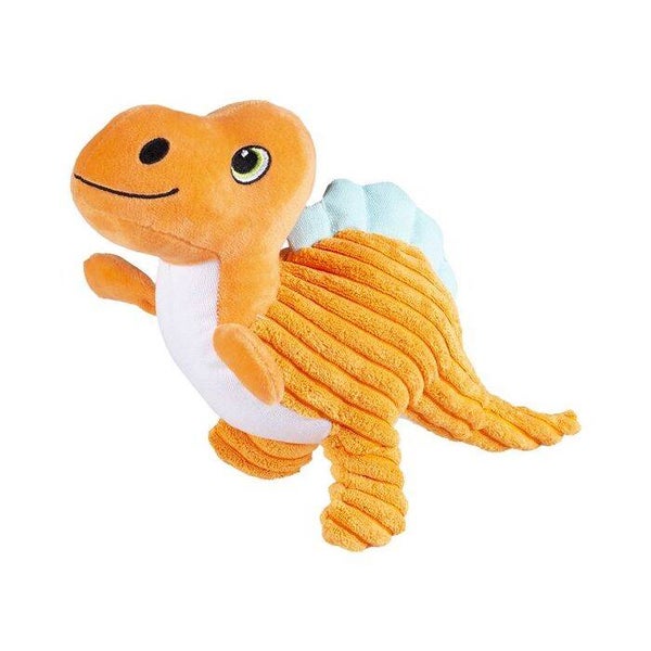 Pluche Dino Ankylosaurus Corderoy - Oranje - 33 x 9 x 20 cm