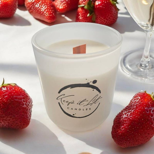 Strawberry champagne - Large candle