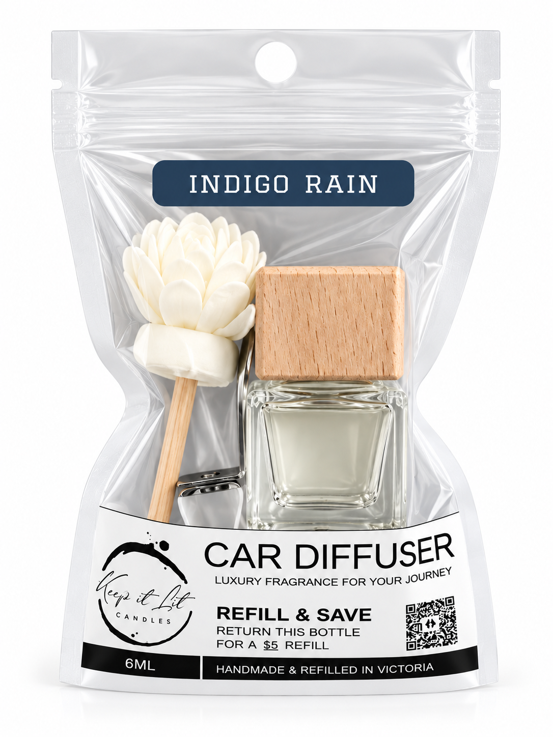 Indigo rain - Car air vent diffuser