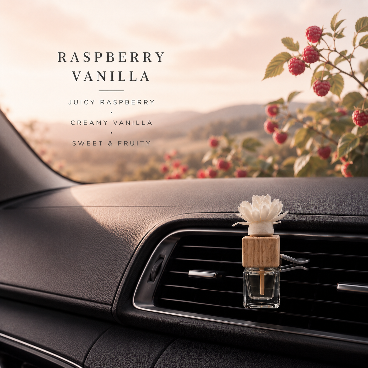 Raspberry & vanilla - Car air vent diffuser