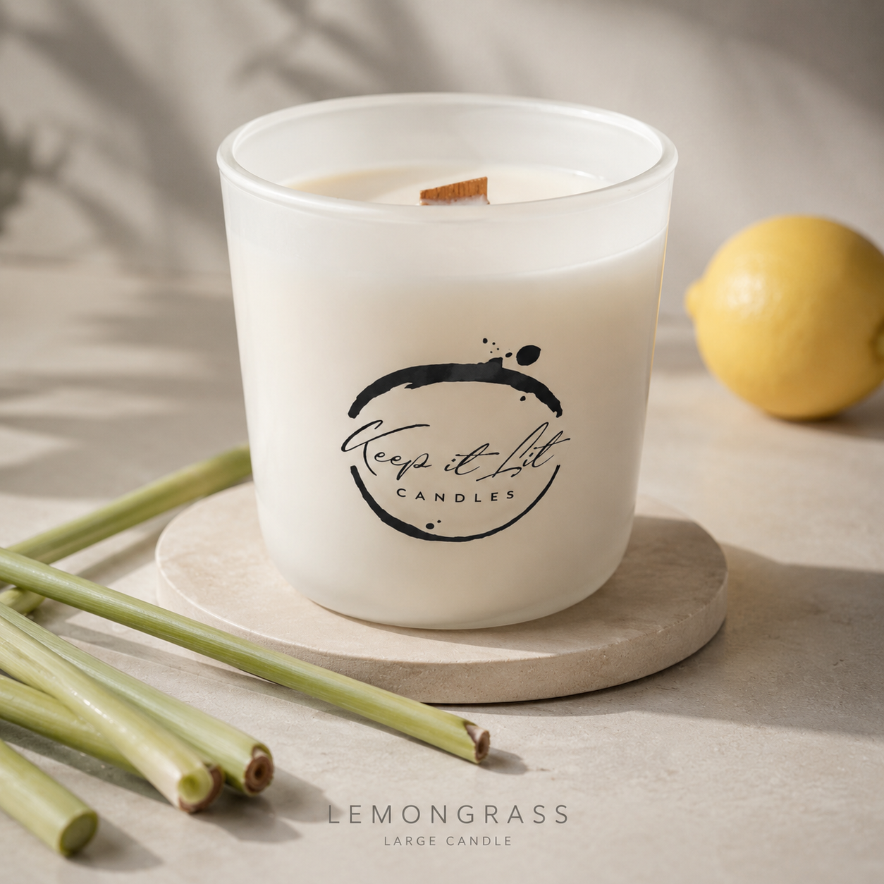 Lemongrass & ginger - Large candle