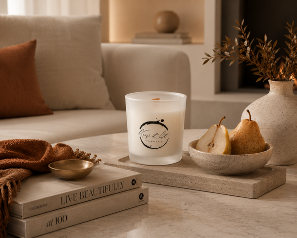 French Pear large wood wick candle