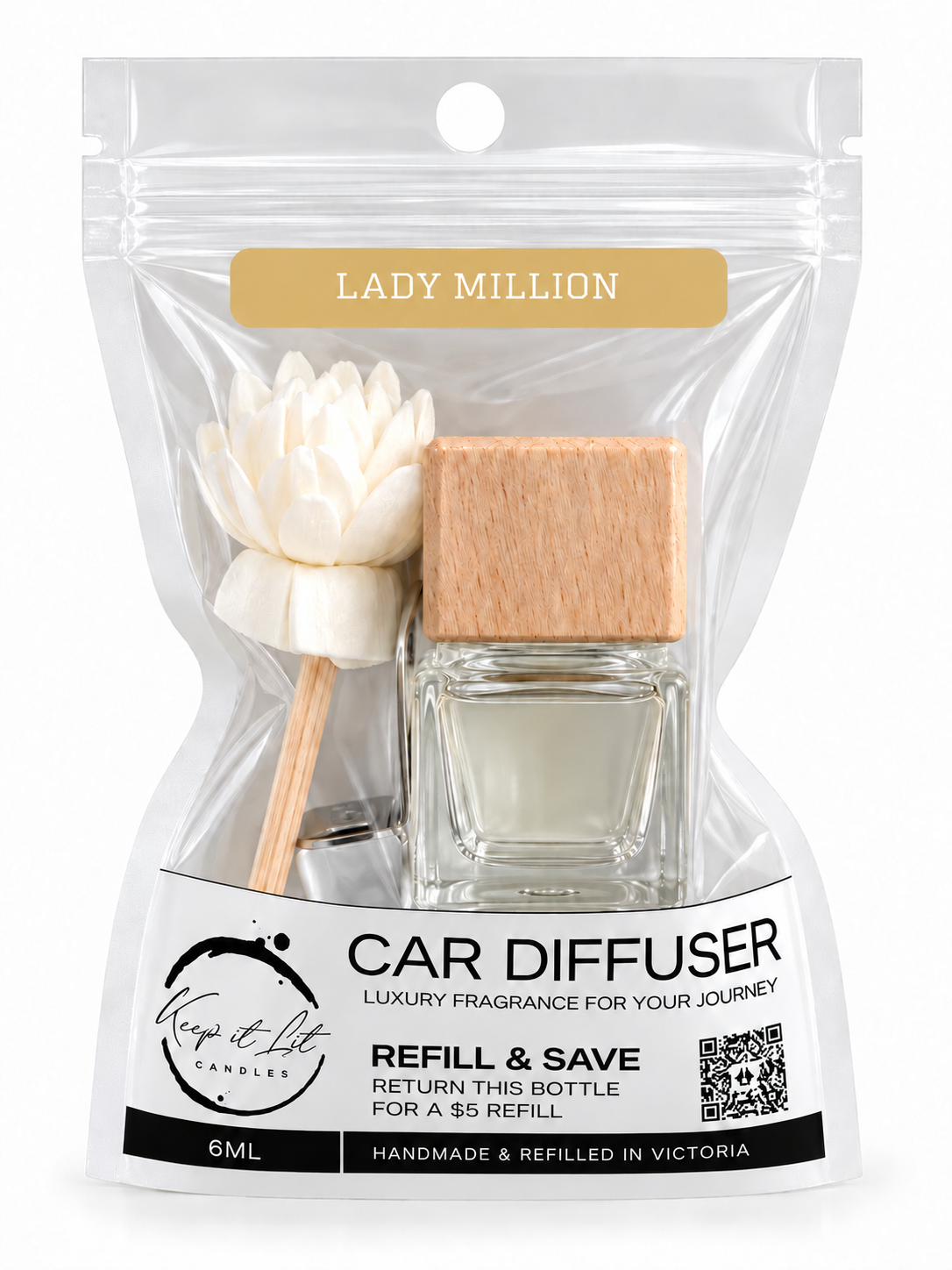 Lady million - Car air vent diffuser - ONLINE ONLY