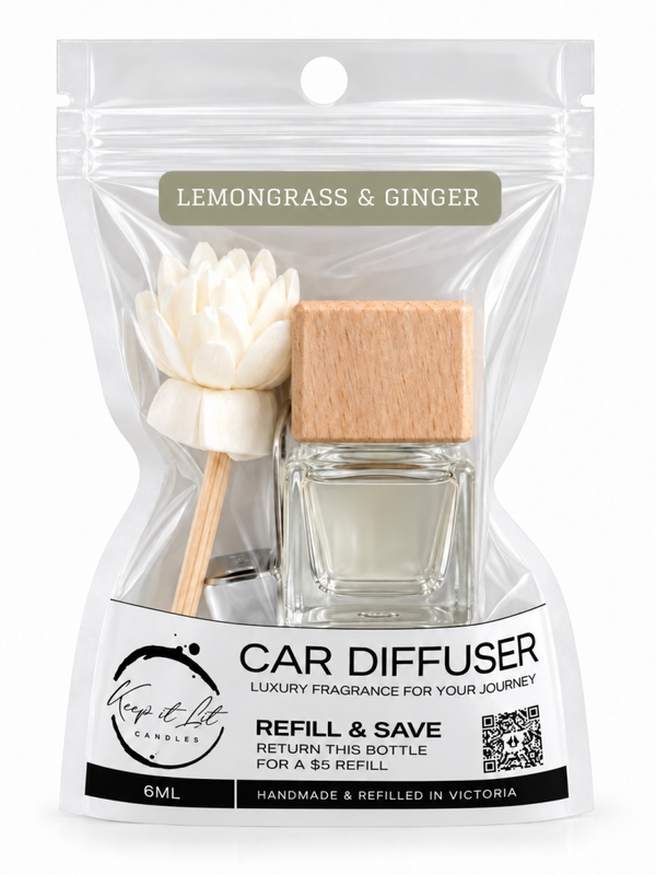 Lemongrass & ginger - Car air vent diffuser