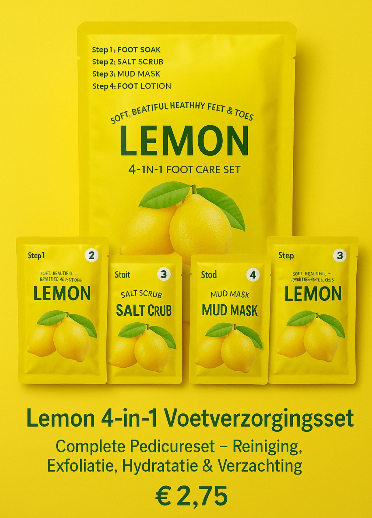 Lemon 4-in-1 Voetverzorgingsset