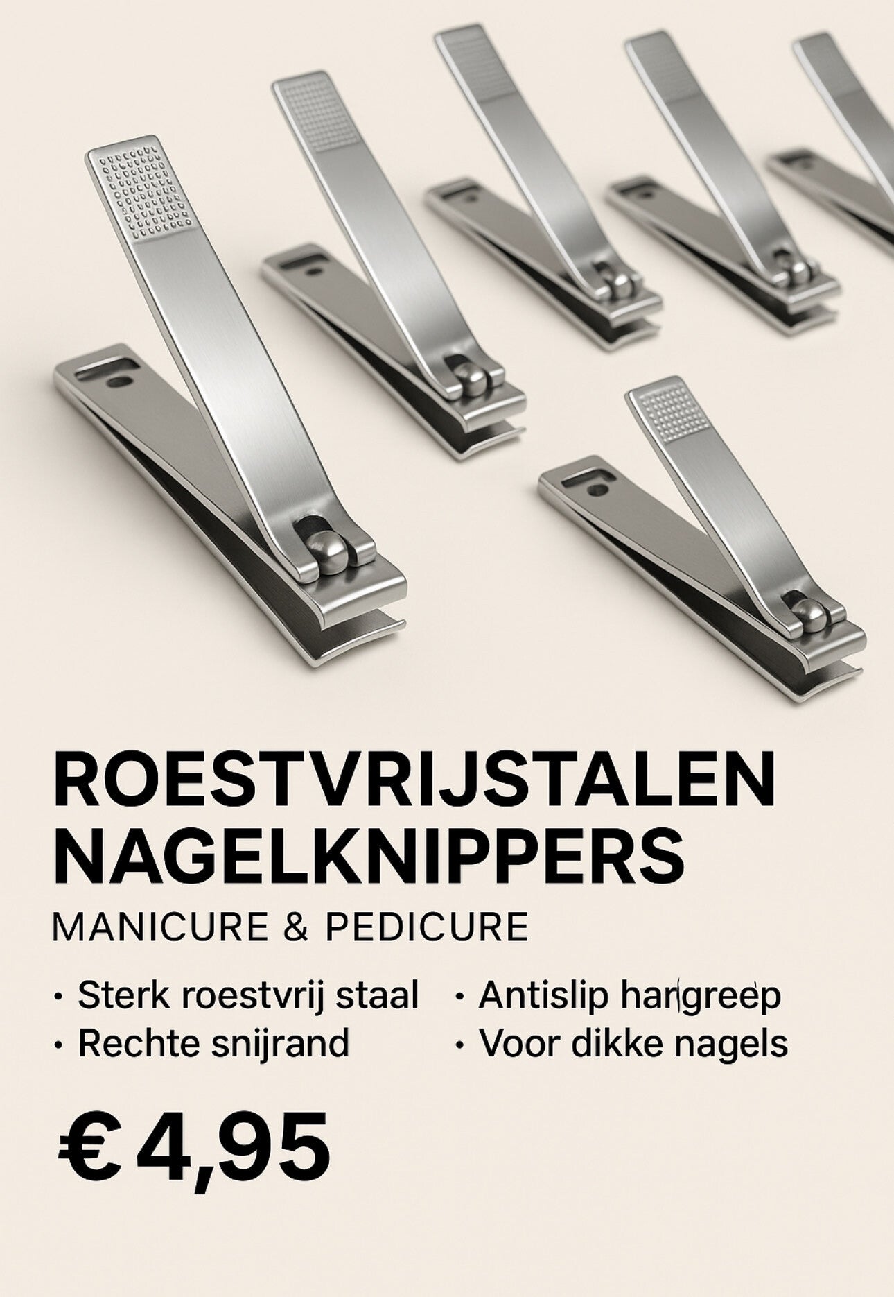 Roestvrijstalen Nagelknipperset – Manicure & Pedicure