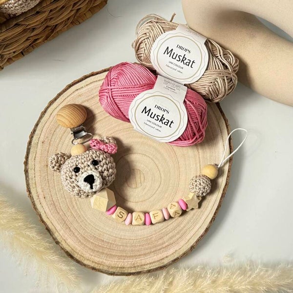 Catenella portaciuccio in legno •Orsetta•