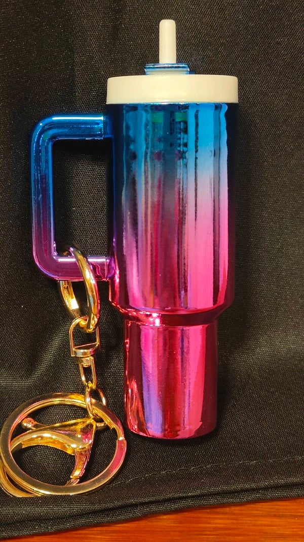 Metallic Blue & Pink | Stanley Tumbler Keyring